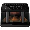 Cecotec Friggitrice ad Aria Cecofry Advance 9000 Window. Air Fryer 2200 W, Capacità 9 L, Dieta, Parete Divisoria Mobile 2 Cuvette 4,5 L, Doppia Temperatura 80-200 ° C, Finestra e Tecnologia Perfectcok