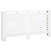 HOMCOM Copritermosifoni a Doghe con Ripiano Portaoggetti, in Legno, 172x19x81 cm, Bianco | Aosom Italy