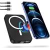LuLuanping Power Bank 10000mAh, PD3.0 Powerbank Ricarica Rapida, Portatile Powerbank, Power Bank Magnetico, Batteria Esterna con Display a LED, per iPhone Samsung Huawei iPad (Black)