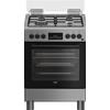 BEKO Cucina Beko FBE62310GX a Gas 4 Fuochi Forno Elettrico Ventilato Grill 60x60 cm Inox Classe A