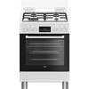 BEKO Cucina a Gas Beko FBE62310GW 4 Fuochi Forno Elettrico Ventilato Grill 60x60 cm Bianco