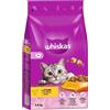 WHISKAS Adult 3,8 kg - cibo secco per gatti adulti, con delizioso pollo
