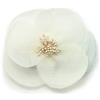 Meilliwish Nuovo stile Elegante Panno di seta Bellissimo Fiore Clip artiglio per capelli Perno di capelli per le donne ragazze (A93)(White)