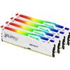 Kingston Ram DIMM DDR5 64GB Kingston Technology FURY Beast White RGB XM 5600MHz 1.25V Cl40 Bianco [KF556C40BWAK4-64]