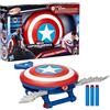 Marvel Hasbro Marvel Studios Captain America Brave New World, Blaster Nerf Skyshot, Scudo Giocattolo per Roleplay, Colore, F9302
