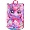 SEVEN S.P.A. SJ Gang, Zaino Scuola Estensibile Big, Fucsia, 24 L, 27x39x16 cm, Occhi LED Interattivi, Bambina, Scuola Elementare