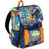 SEVEN S.P.A. Zaino scuola Mitama, Triplo Scomparto SKATE DREAM, 28 litri, estensibile, bambino, scuola elementare e media
