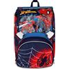 SEVEN S.P.A. Seven, Spider-Man, Zaino Doppio Scomparto Estensibile, Blu, Tasca Borraccia, 24/27 L, Zaino Elementare, Zaino Bambino