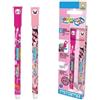 SEVEN S.P.A. Mitama, Set 2 Penne Cancellabili, Spinny Pen P.07, Penna Blu, Punta 0.7 mm, Seven Erasable, Faccina Girevole, Scuola