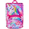 SEVEN S.P.A. SJ Gang, Zaino Scuola Estensibile Big, Fucsia, 24 L, 27x39x16 cm, Con Ali a Scomparsa, Bambina, Scuola Elementare