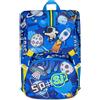 SEVEN S.P.A. SJ Gang, Zaino Scuola Estensibile Big, Blu, 24 L, 27x39x16 cm, Con Fiamme a Scomparsa, Bambino, Scuola Elementare