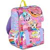 SEVEN S.P.A. Zaino scuola Mitama, Triplo Scomparto SWEET DONUTS, estensibile, bambina, scuola elementare e media