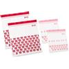 Ikea Istad 805.256.74 - Sacchetti per alimenti per congelatore, 2,5 l e 1,2 l, con doppia tenuta, stampa rosso/rosa, 1 qt e 3qt, 805.256.74, set di 100 sacchetti