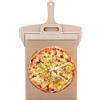 Flearitzo Pala per Pizza Scorrevole Sliding Pizza Peel, Pala Pizza Scorrevole, 30cm*58cm, Argento, Moderno