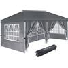 Origem Gazebo Pieghevole Impermeabile 3x3m/2.5x2.5m/3x6m, Montaggio One-Touch e Sacca Portaoggetti con Ruote, Portatile Tende Gazebo Esterno Resistente con Zanzariera per Giardino, Spiaggia, Campeggio