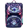 Seven Zaino Scuola Estensibile - STICH MY ALIEN PAL, Blu - Zaino Doppio Scomparto - Tasca Porta Borraccia - Maxi Capienza 28 L - Zaino Bambina Scuola Elementare