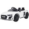 Audi Auto macchina elettrica Audi R8 bianca 12V per bambini con telecomando 2 sedili