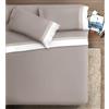 Ipersan Set Completo Lenzuola Matrimoniali, 100% Cotone, 1 Lenzuolo da sopra 260x290cm + 1 Lenzuolo da sotto 180x200cm + 2 Federe 83x52cm, con Doppia Balza in Raso, Made in Europe
