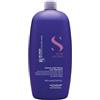 Alfaparf Semi di Lino Blonde Anti Yellow Low Shampoo 1000ml - shampoo antigiallo capelli biondo freddo, decolorati bianchi