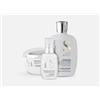 Alfaparf Semi Di Lino Diamond Illuminating Shampoo+Mask+All-In-1 Fluid 250+200+125ml - kit capelli spenti