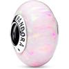 PANDORA Ciondolo Moments in argento Sterling con opale rosa creato in laboratorio