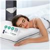 Ferò Cuscino Memory Foam Ergonomico 60x40x10 con Fibra Tencel - Lusso e Comfort per un Riposo Rigenerante - Cuscino Cervicale Morbido e Traspirante per Collo, Schiena e Spalle - Certificato OEKO-TEX