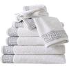GC GAVENO CAVAILIA Set di asciugamani da 500 g/m², set di 8 asciugamani, 2 asciugamani + 2 asciugamani da bagno + 4 asciugamani per il viso, set di asciugamani in cotone egiziano per famiglie, bianco