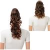 CAISHA 2 IN 1 30cm E 40cm Posticcio Treccia Portare I Codini Extensions Per I Capelli Voluminoso Ondulato Marrone Misto H11-2