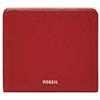 Fossil Logan Portafoglio clutch in pelle o poliestere per donna, 10.16 cm L x 2.54 cm W x 8.89 cm H, Ruggine