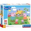 Clementoni - Puzzle per Bambini 30 Pezzi Supercolor, per Bambini 3+ Anni, Illustrazione del Cartone Peppa Pig, Idea Regalo, Made in Italy, 33,5x23,5 cm, 20838