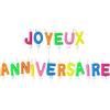 Paris Prix PARTY TIME Candeline Lettere Buon Compleanno per Torta Multicolore | Cera e PP, candeline lettere Buon Compleanno, 5,4x1,8 cm, decorazione di torta, multicolore