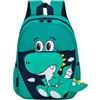 Pawleso Zaino per l'asilo, per bambini, 2-7 anni, 33 cm, con cintura toracica, a partire dai 3 anni in su, Dinosauro A, 12.99*10.63*5.12inch (33*27*13cm), Casual