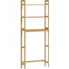 kleankin Mobile Sopra WC Salvaspazio a 3 Ripiani Aperti a Doghe, in Bambù, 68x20x165 cm, color Bambù|Aosom