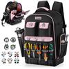 VEVOR Zaino Portautensili, 56 Tasche, Organizzatore per Attrezzi Pesanti, Zaino da Lavoro con Scomparto per Laptop e Base Sagomata, Borsa da Cantiere per Elettricisti, Riparatori e Tecnici HVAC