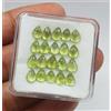 colori di gemme Lotto 23 pezzi cabochon peridoto verde pera naturale qualità AAA 12,10 ct