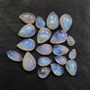colori di gemme Lotto pietre di luna arcobaleno fuoco blu AAA cabochon pera naturale 30,75 ct...