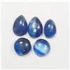 colori di gemme Lotto cabochon tondo e pera cianite blu naturale 13,40 ct AAA gemme sfuse 8-1...