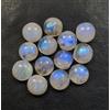 colori di gemme Lotto pietre di luna arcobaleno fuoco blu cabochon tondo naturale 22 ct pietr...