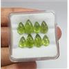 colori di gemme Lotto 8 pezzi cabochon peridoto verde pera naturale qualità AAA 8-11x5-6,5MM