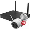 EZVIZ CS-BW3844 - SMART HOME SECURITY KIT 1 NVR X5S 8CH + 4 TELECAMERE WIFI H3C