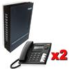 PIDEMA.IT Centralino telefonico ufficio pabx 3 linee 8 interni messaggio DISA + 2 telefoni