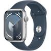 APPLE WATCH 9 45MM GPS ALLUMIN. SILVER BLU TEMPESTA SPORT M/L