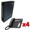 PIDEMA.IT Centralino telefonico ufficio pabx 1 linea 8 interni messaggio DISA + 4 telefoni