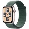 no name Apple Watch SE 44mm GPS Cassa in alluminio galassia con Sport Loop verde lago