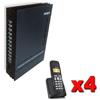 PIDEMA.IT Centralino telefonico pabx 3 linee 8 interni messaggio DISA 4 telefoni cordless