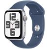 APPLE WATCH SE GPS 44mm CASSA IN ALLUMINIO ARGENTO CINTURINO SPORT DENIM - S/M