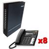 PIDEMA.IT Centralino telefonico ufficio pabx 1 linea 8 interni messaggio DISA + 8 telefoni