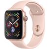 APPLE WATCH SERIE 4 GPS CASSA 44mm ALLUMINIO GOLD CON CINTURINO SPORT ROSA SABBI