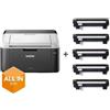 Brother HL-1212WVB Stampante Laser con 5 Toner 1k Inclusi A4 20ppm Usb Wi-Fi