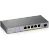 ZYXEL GS1350-6HP-EU0101F SWITCH 5 PORTE GESTITO L2 GIGABIT POE BUDGET 60W